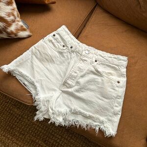 Zara White Jean Shorts